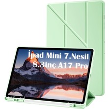 M.tk moveteck Ipad Mini 7 Uyumlu Kılıf Kalem Bölmeli Şarj Yuvalı Katlanabilir Stand Yumuşak Silikon A17 Pro A2993