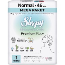 Sleepy Bio Natural Premium Plus Hijyenik Ped Mega Paket Normal 46 Adet