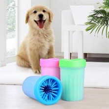 Linual® Silikon Jel Fırçalı Kedi Köpek Pati Ayak Yıkama Temizleme Kovası (Küçük)