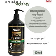 Viyanox Keratinli Tuzsuz Şampuan 1000 ml & Keratin Bakım ve Onarıcı Saç Kremi 1000 ml