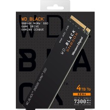 WD Black 4tb SN850X 7300MB/S-6600MB/S Gaming Internal Nvme Pcıe 4.0 SSD WDBB9G0040BNC-WRSN