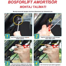 Bosforlift Renault Scenic 2 Frenleme Özelliğine Sahip Bagaj Amortisörü Sağ Sol Takım 8200377199 - BSF-0080