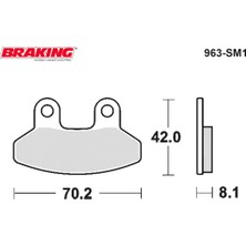 Brakıng Fren Balatası 963SM1 Sym Joyrıde 200 I [07-09] Joyrıde Ev