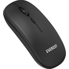 Everest SM-BT12 Siyah 2,4 Ghz + Bt Kablosuz Mouse