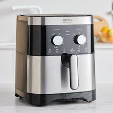 Karaca Xxl 9 Litre Geniş Hacimli 8 Kişilik Premium Airfryer | Zamanlayıcı | Kolay Temizleme | Inox Gövde | Onerous Hassas Tartı Hediye