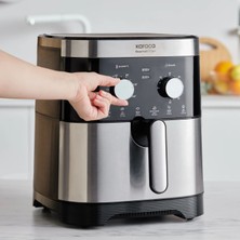 Karaca Xxl 9 Litre Geniş Hacimli 8 Kişilik Premium Airfryer | Zamanlayıcı | Kolay Temizleme | Inox Gövde | Onerous Hassas Tartı Hediye