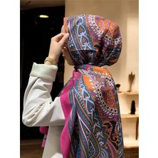 Baştacı Pamuk Etnik 0191 Fuşya Şal