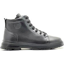 Bess Shoes  Deri, Su Geçirmez Bot | Tam Ortapedik, Soğuk ve Su Geçirmez, Fermuarlı, Erkek Bot