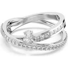 Swarovski 5691228 Swarovski Yüzük Hyperbola:rıng 2 Row Whıte/rhs 50