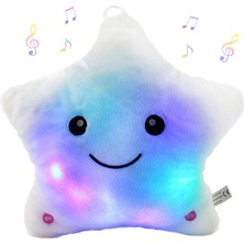 Fendii Müzik LED Parıltılı Yıldız Peluş Hayvan Yaratıcı Ninni Parlayan Yumuşak Şarkı Söyleyen Yastık Peluş Oyuncak Eşlik Eden Çocuklar Gece Parlıyor Doğum Günü Sevgililer Günü Kız Bebek Pembe (Yurt Dışından)