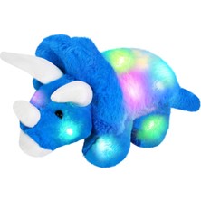 Fendii 40.64 cm Parlayan Triceratops Dinozor Dolması Hayvan LED Yumuşak Dinozor Peluş Oyuncak Sihirli Gece Lambası ve Yürümeye Başlayan Çocuk Doğum Günü Için Ninni (Yurt Dışından)