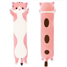 Fendii Sevimli Peluş Kedi Bebek Karikatür Yumuşak Peluş Yavru Yastık Uyku Yastığı Bebek Oyuncak Hediye Çocuklar Için (Kahverengi 50 Cm/19.6in) (Yurt Dışından)