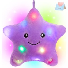Fendii 13 Inç Yaratıcı Twinkle Yıldız Glow LED Gece Lambası Peluş Yastık Doldurulmuş Hayvan Oyuncak Doğum Günü Noel Sevgililer Günü Yürümeye Başlayan Kızlar Için Hediye (Pembe) (Yurt Dışından)
