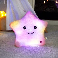 Fendii 13 Inç Yaratıcı Twinkle Yıldız Glow LED Gece Lambası Peluş Yastık Doldurulmuş Hayvan Oyuncak Doğum Günü Noel Sevgililer Günü Yürümeye Başlayan Kızlar Için Hediye (Pembe) (Yurt Dışından)