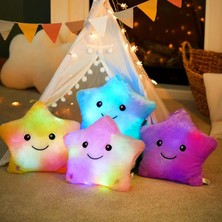 Fendii 13 Inç Yaratıcı Twinkle Yıldız Glow LED Gece Lambası Peluş Yastık Doldurulmuş Hayvan Oyuncak Doğum Günü Noel Sevgililer Günü Yürümeye Başlayan Kızlar Için Hediye (Pembe) (Yurt Dışından)