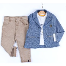 Erkek Bebek Ceketli 3'lü Takım