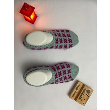 Geleneksel Motif Desenli Örgü Patik Çorap