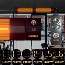 Sunstar Halojen Soba Infrared Isıtıcı 3600W Kumandalı