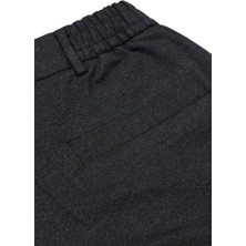 Andrea Nicolotti Gri Flanel Lastikli Bağcıklı Pantolon 857-1 40