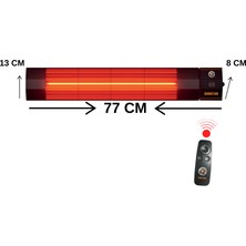 Sunstar Dış Mekan Halojen Soba Infrared Isıtıcı Kumandalı 2500W