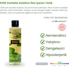 Celleanser 100% Saf Centella Asiatica Içeren Onarıcı, Nemlendirici, Yenileyici, Yatıştırıcı Yüz Tonik