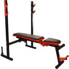 Tekno Trust HF800 Kırmızı Katlanabilir ve Ayarlanabilir Bench Press Sehpası