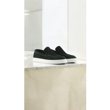 Hakiki Deri Yeşil Süet Loafer Erkek Ayakkabı 620-08