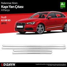 S-Dizayn Audi A3 Hb Sd Krom Kapı Yan Çıtası 2013-2017