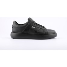 Hakiki Deri Siyah Sneaker Erkek Spor AYAKKABI101-01