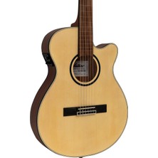 Valler VGX305 Naturel Cutaway İnce Kasa Perdesiz Elektro Gitar