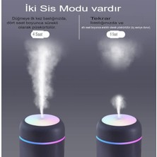 Beyaz Hava Nemlendirici Hava - Oda- Araç Nemlendirici Buhar Makinesi Ledli