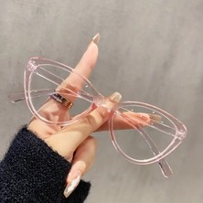 Cateye Mavi Işık Filtreli Gözlük Blueblock Kedi Gözü Köşeli, Optik Uyumlu Camları Değişebilir
