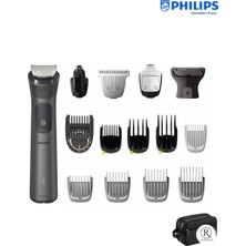 Philips 15 Parça Hepsi Bir Arada Islak ve Kuru Kullanım -Uzun Ömürlü Performans Yüz Saç Vücut Traş ve Erkek Bakım Seti-hediyeli