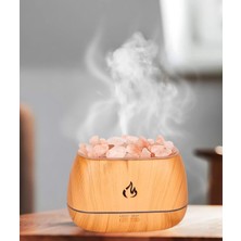 Mediterian Hava Nemlendirici Tuz Lambalı Tuz Hediyeli Humidifier 260 ml Salt Lamp Ultrasonik Gece Lambası