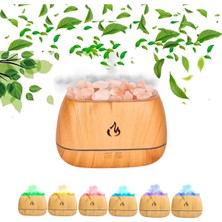 Mediterian Hava Nemlendirici Tuz Lambalı Tuz Hediyeli Humidifier 260 ml Salt Lamp Ultrasonik Gece Lambası