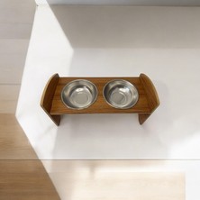 Moxo Creative Ahşap Kedi-Köpek Mama ve Su Kabı