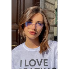 Cat Eye Mety Mavi Işık Korumalı Blue Block Ekran Gözlüğü