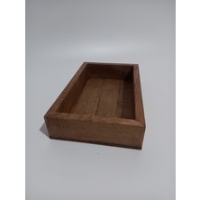 Proffart Ahşap Makyaj ,Banyo , Dolap Düzenleme Kutusu 25x15 Darkoak