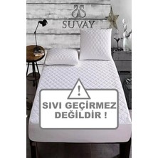 Suvay Kapitone Fitted Yatak Koruyucu Alez Pamuklu 70 x 140 Bebek Yatak Alezi - Sıvı Geçirmez Değildir!
