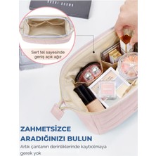 Kabarık Dolgulu Kozmetik Çantası - Pembe