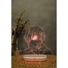 Yubi Design Ciel Phantomhive , Kuroshitsuji- 3 Boyutlu Dekoratif Gece Lambası 3d