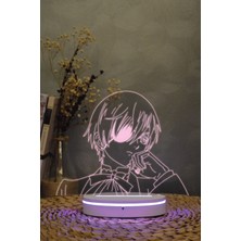 Yubi Design Ciel Phantomhive , Kuroshitsuji- 3 Boyutlu Dekoratif Gece Lambası 3d