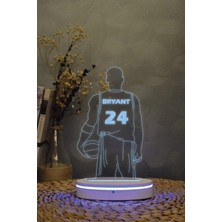 Yubi Design Kobe Bryant - 3 Boyutlu 16 Renk Dekoratif Gece Lambası 3d