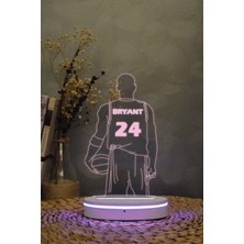 Yubi Design Kobe Bryant - 3 Boyutlu 16 Renk Dekoratif Gece Lambası 3d