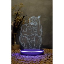 Yubi Design Sangwoo , Killing Stalking - 3 Boyutlu Led Lamba 16 Renk Dekoratif Anime Gece Lambası 3d