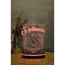 Yubi Design Slytherin , Harry Potter - 3 Boyutlu 16 Renk Dekoratif Gece Lambası 3d