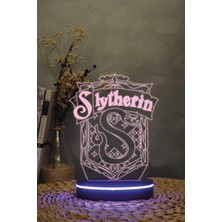 Yubi Design Slytherin , Harry Potter - 3 Boyutlu 16 Renk Dekoratif Gece Lambası 3d