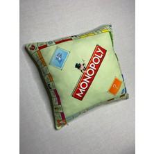 Yaya Design Co Monopoly Desenli Dijital Baskılı Kırlent Kılıfı ve Yastık