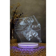 Yubi Design Levi Ackerman , Attack On Titan - 3 Boyutlu Led Lamba 16 Renk Dekoratif Anime Gece Lambası 3d