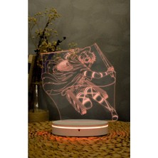 Yubi Design Levi Ackerman , Attack On Titan - 3 Boyutlu Led Lamba 16 Renk Dekoratif Anime Gece Lambası 3d